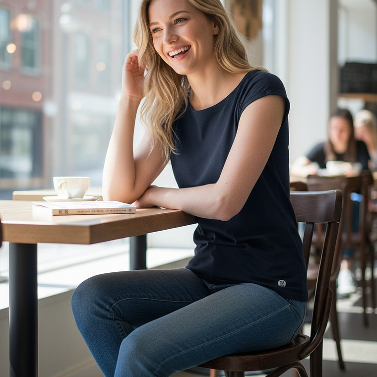 Polera Penalty Raiz Mujer Azul Oscuro 2