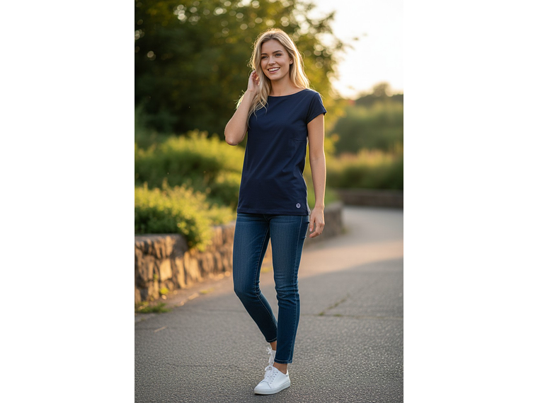 Polera Penalty Raiz Mujer Azul Oscuro 5