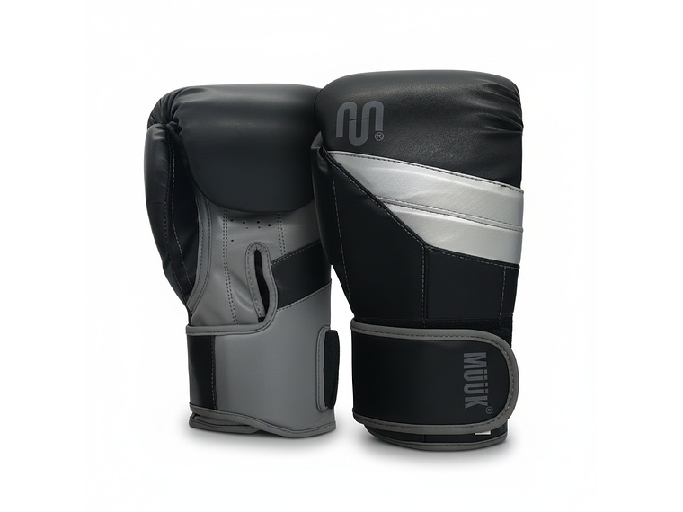 Guante De Box Muuk PU K.O. Negro-Gris 1