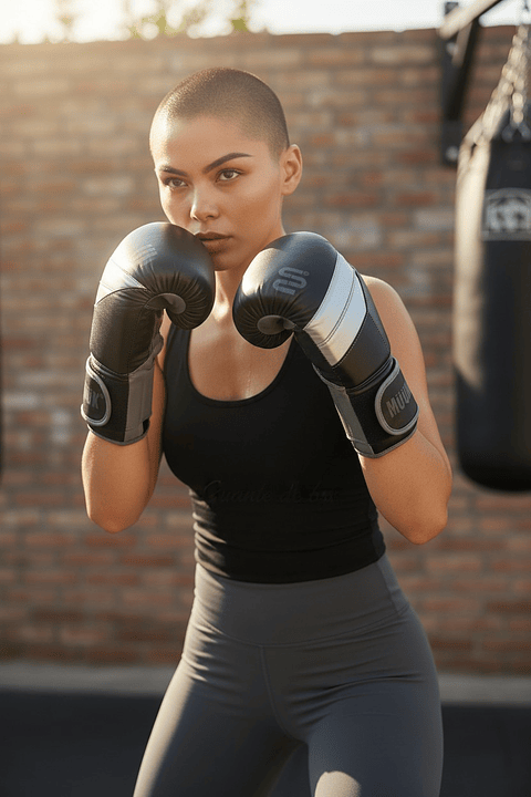 Guante De Box Muuk PU K.O. Negro-Gris