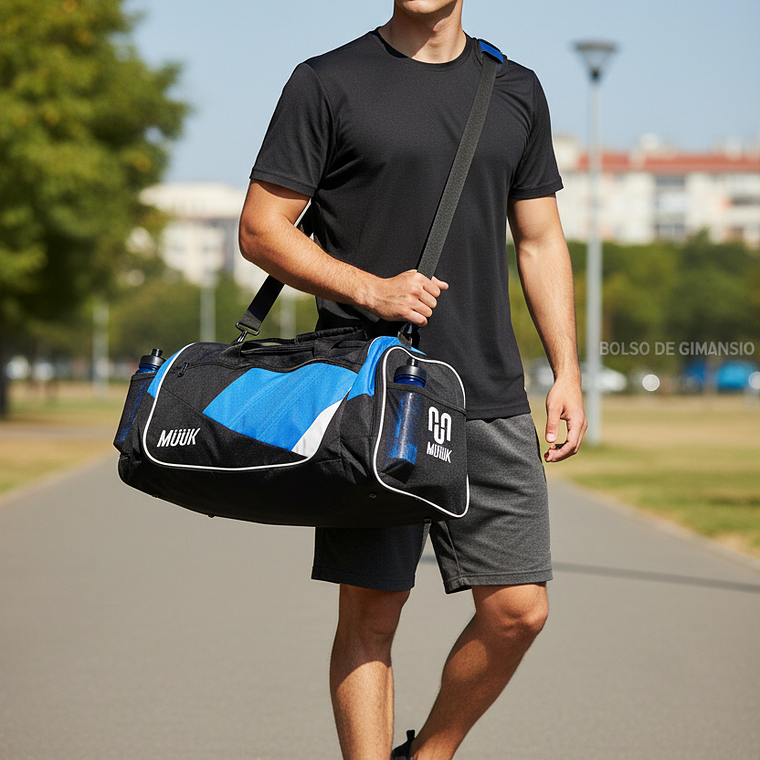 Bolso Deportivo Azul Muuk 50 lts 5