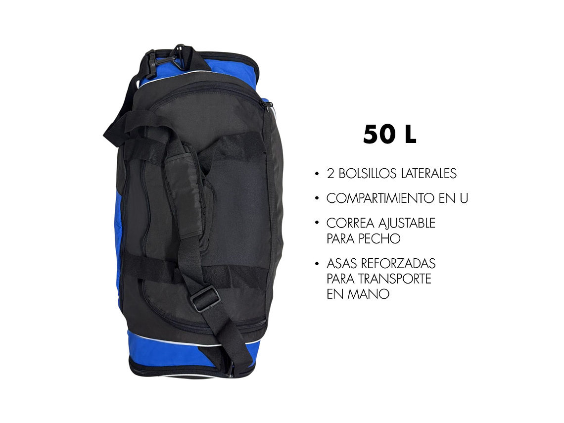 Bolso Deportivo Azul Muuk 50 lts 2