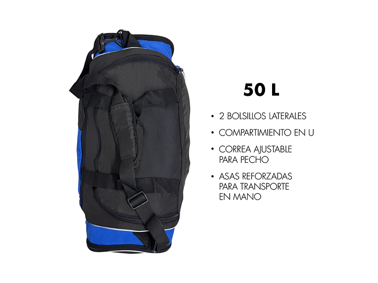Bolso Deportivo Azul Muuk 50 lts 2