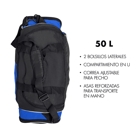 Bolso Deportivo Azul Muuk 50 lts