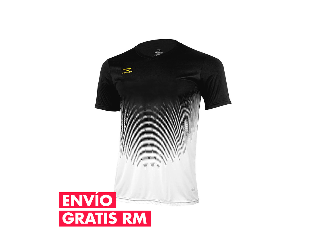 Polera Penalty Prisma Negro Blanco 1