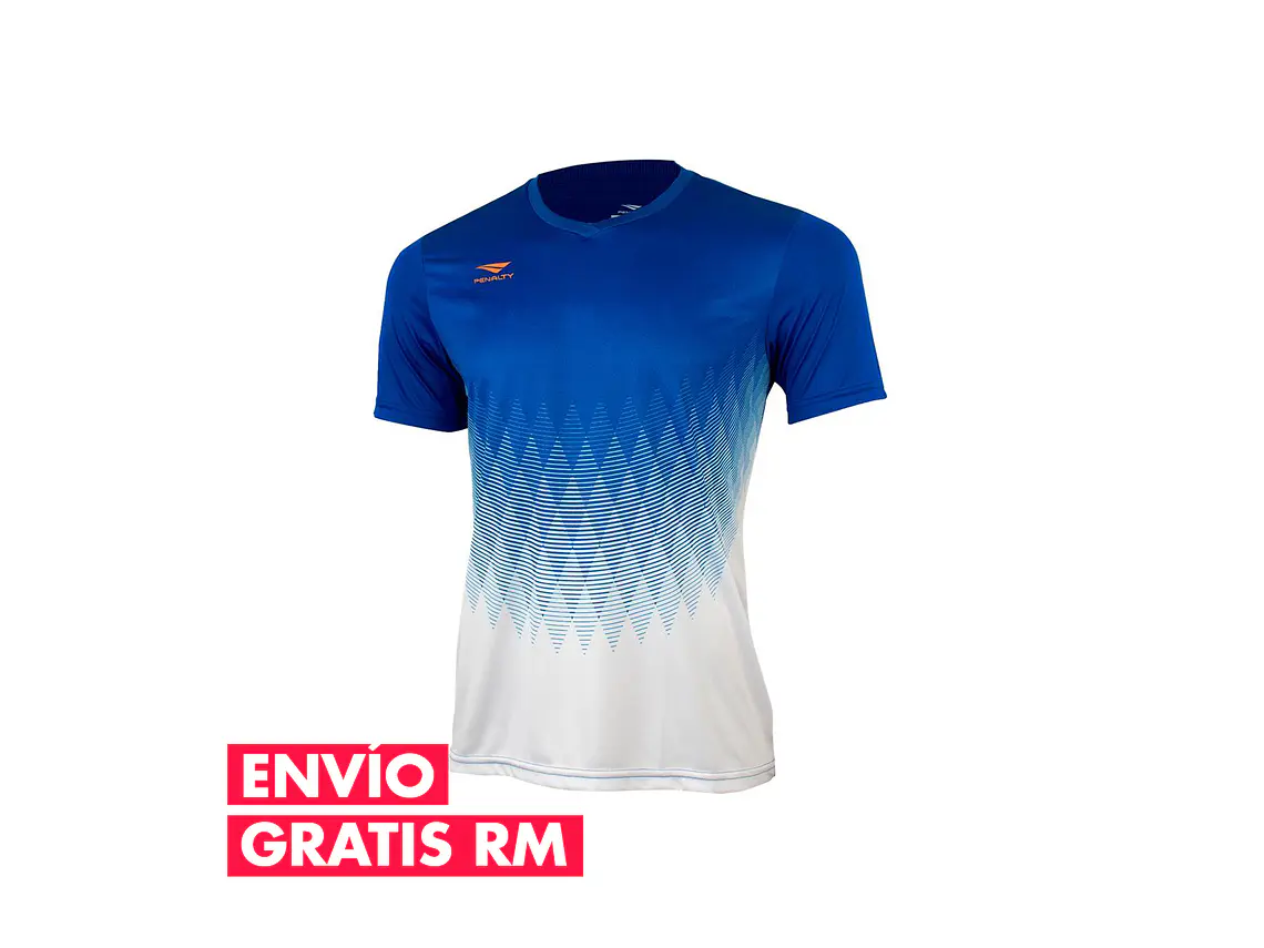 Polera Penalty Prisma Azul Blanco 1