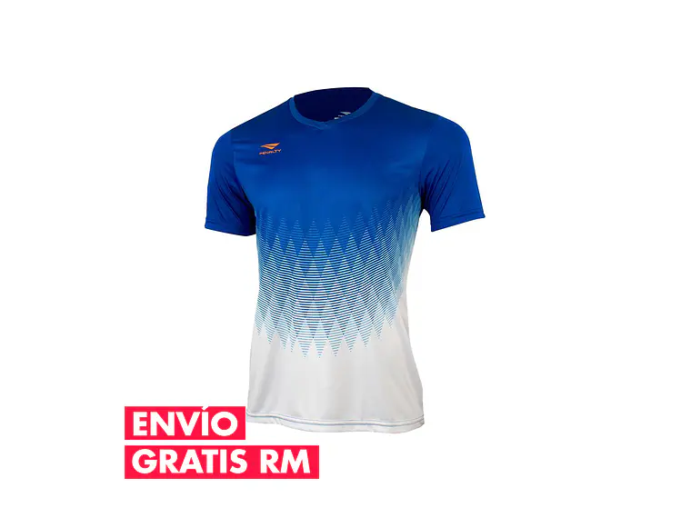 Polera Penalty Prisma Azul Blanco 1