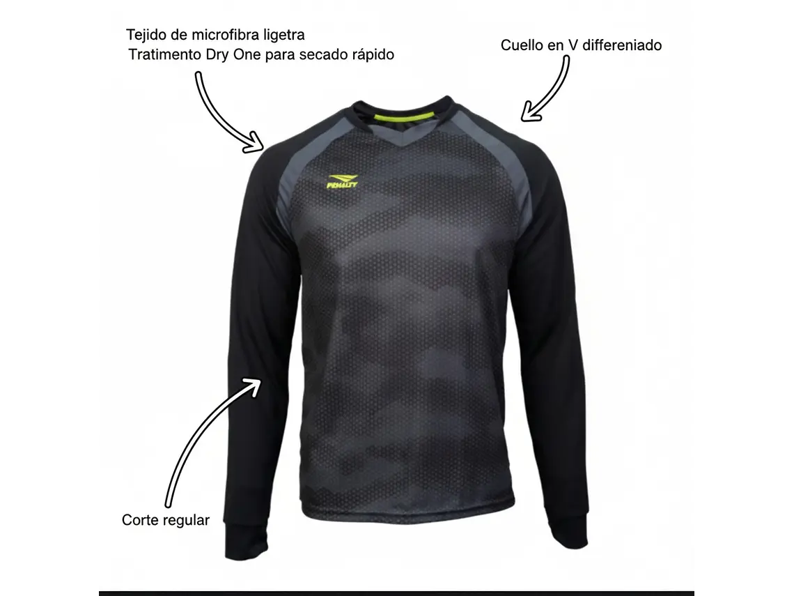 Camiseta de Portero Penalty Delta ML 126 Negro 5