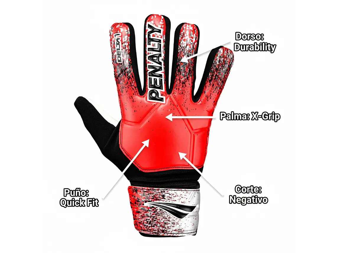 Guantes de Arquero Penalty Delta 1 XXIII Rojo 3