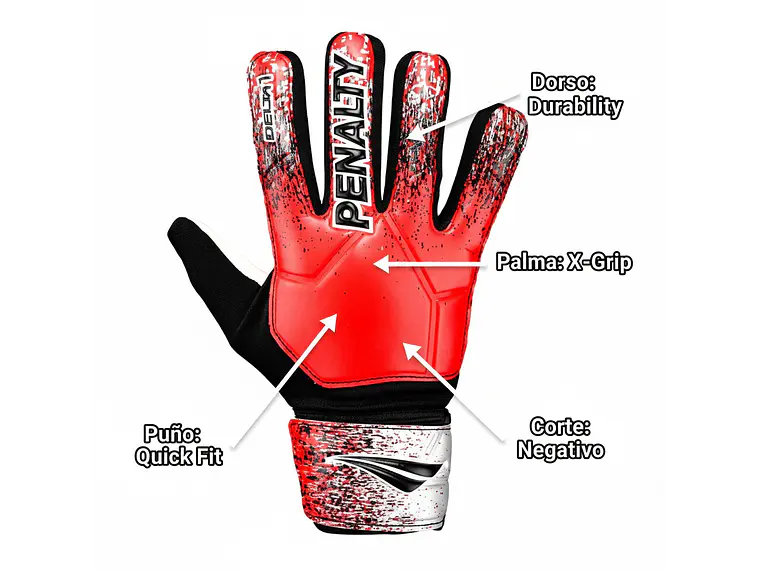 Guantes de Arquero Penalty Delta 1 XXIII Rojo 3