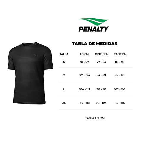 Polera Penalty Treino Essencial Print Negro