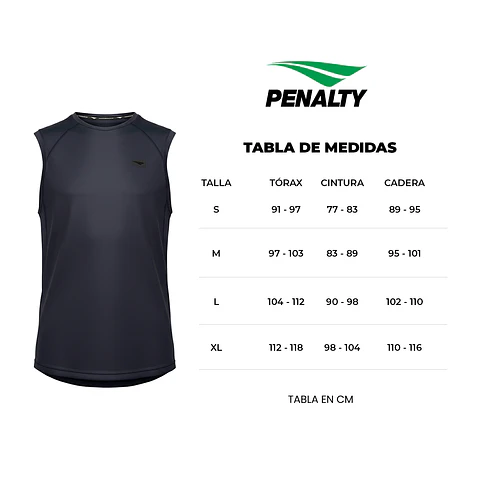 Polera Sin Mangas Penalty Treino Cume Negro