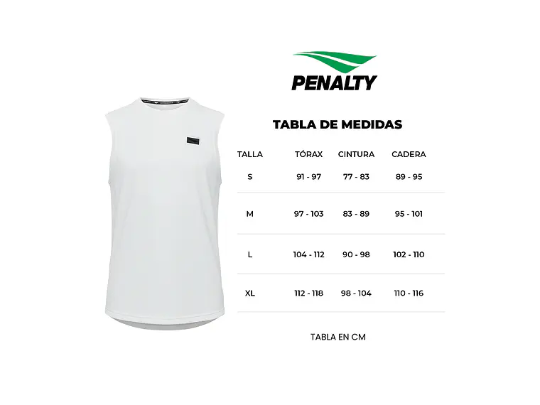 Polera Sin Mangas Penalty Treino Cume Blanca 2