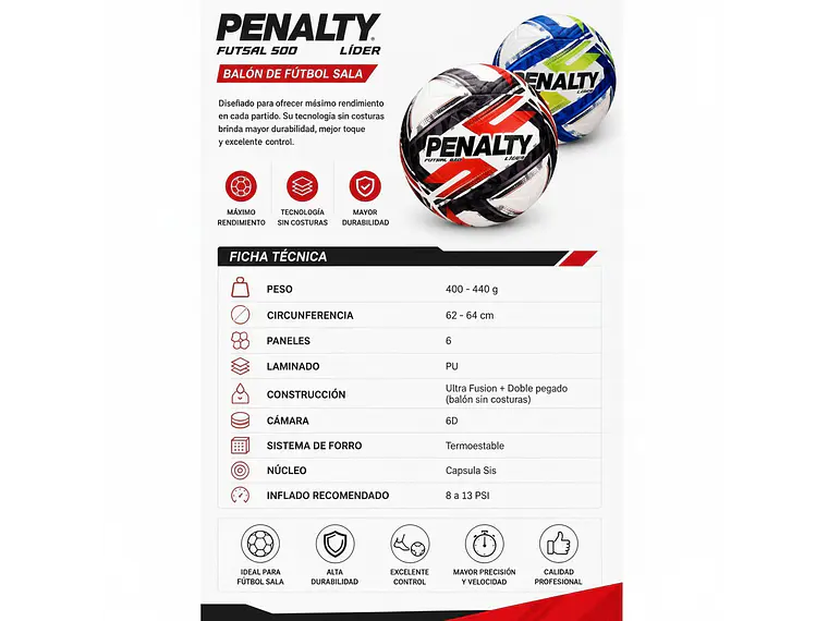 Balon De Futsal Penalty Lider XXVI 11