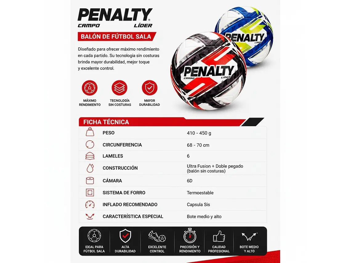 Balón de Futbol Penalty Lider XXVI  11