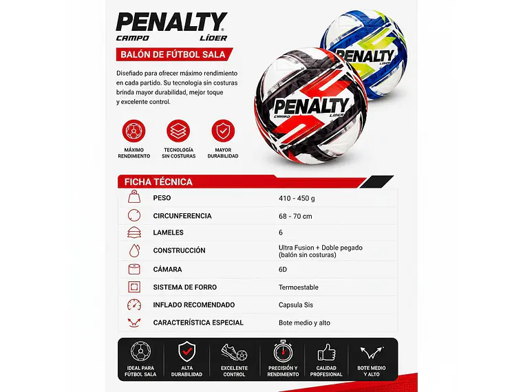 Balón de Futbol Penalty Lider XXVI  11