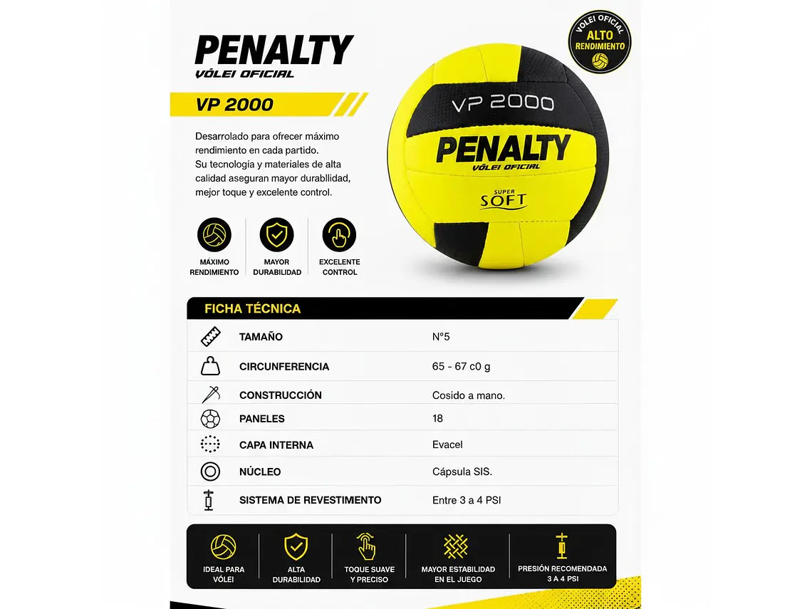Balon de Voleibol Penalty VP 2000 4