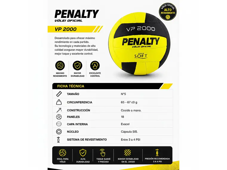 Balon de Voleibol Penalty VP 2000 4