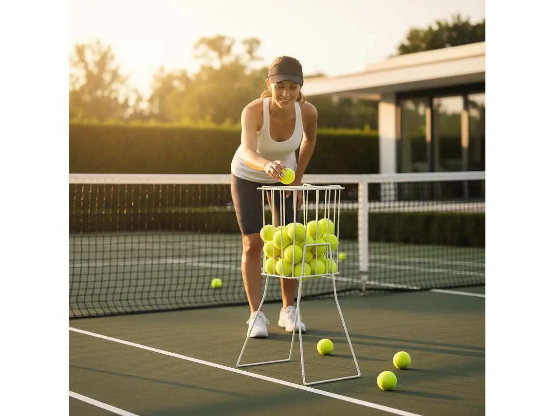 Canasto de Tenis Muuk Recup. Pelotas Sin Ruedas 3