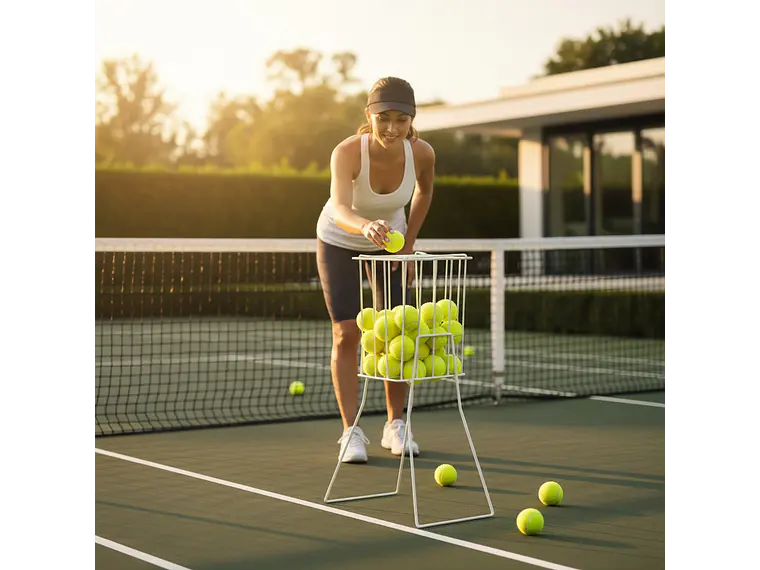 Canasto de Tenis Muuk Recup. Pelotas Sin Ruedas 3