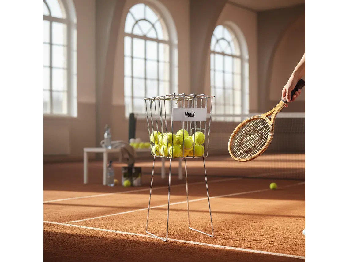 Canasto de Tenis Muuk Recup. Pelotas Sin Ruedas 4