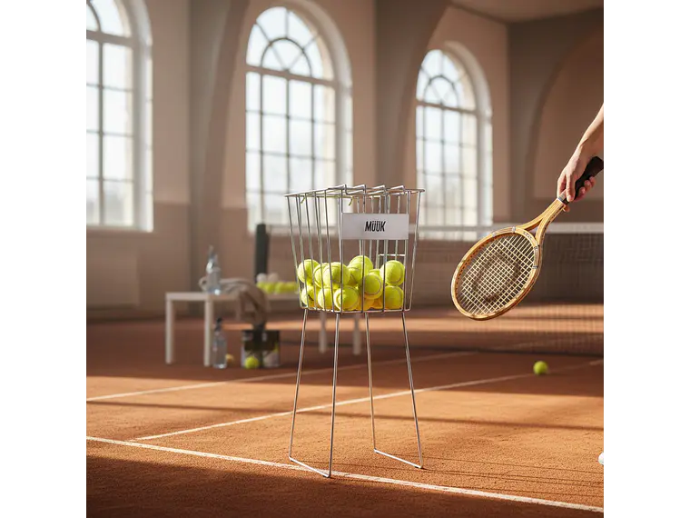 Canasto de Tenis Muuk Recup. Pelotas Sin Ruedas 4