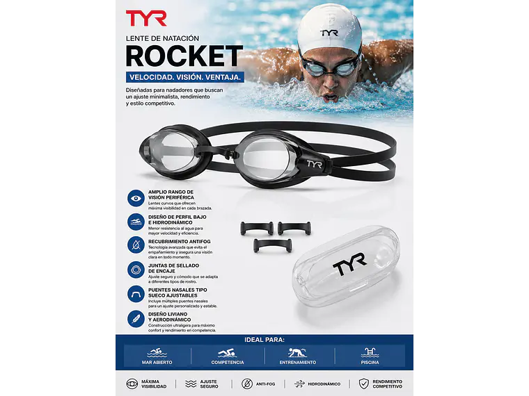 Lente de Natación TYR Rocket 3