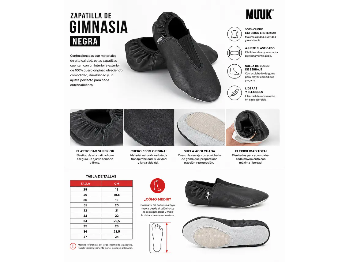 ZAPATILLA DE GIMNASIA NEGRA 6