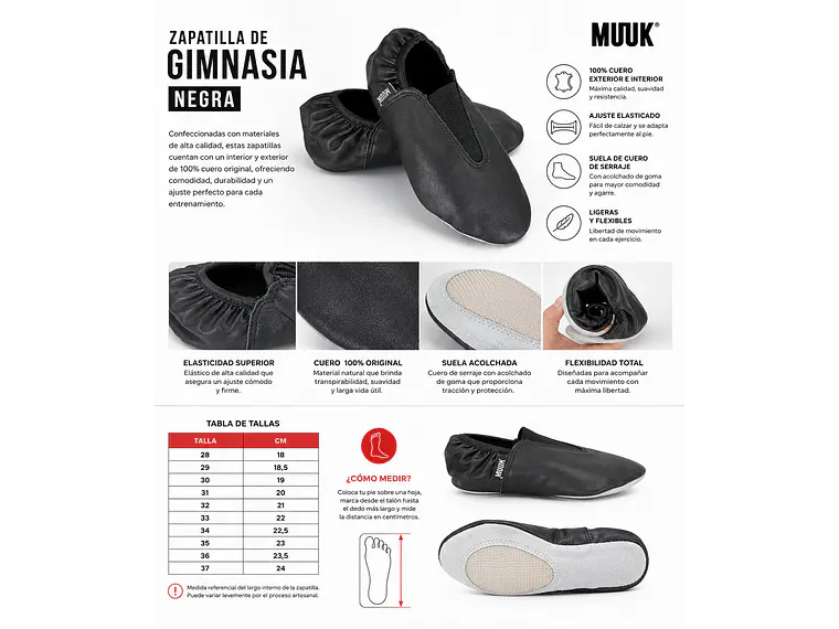 ZAPATILLA DE GIMNASIA NEGRA 6