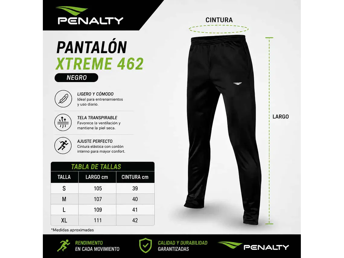 Pantalón Penalty Xtreme 462 Negro 3