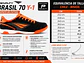 Zapato de Futsal Penalty Brasil 70 Y-1  Negro/Naranjo - Miniatura 6