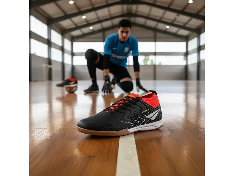 Zapato de Futsal Penalty Storm Y-3 Negro /Rojo  7