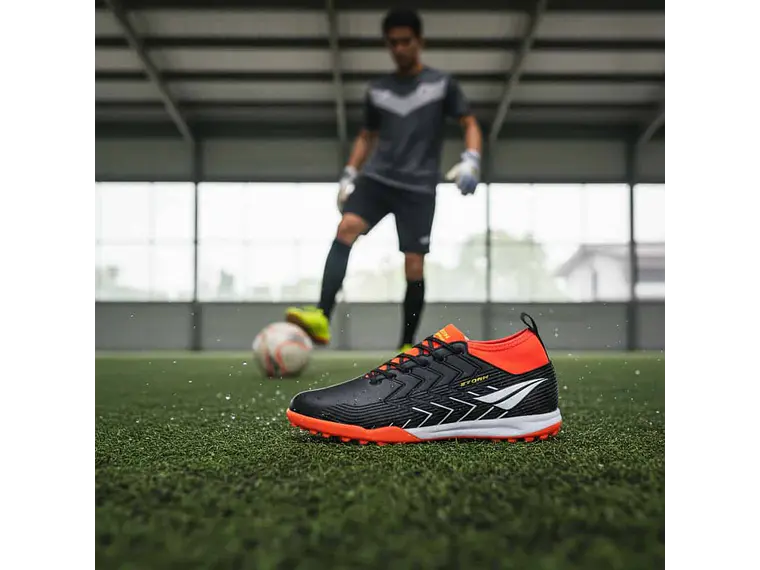 Zapato De Futbolito Penalty Storm Y-3 Negro/ Rojo 6