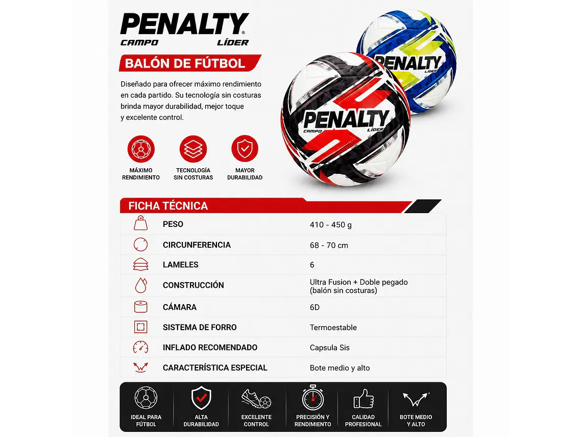 Balón de Futbol Penalty Lider XXVI  11
