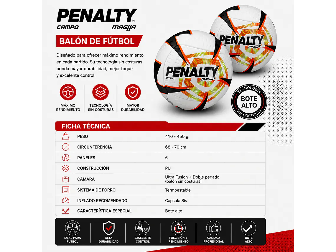 Balón de Futbol Penalty MAGIA  5