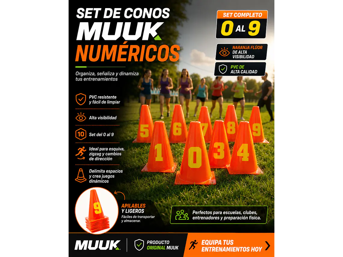 Set De Conos Muuk Numéricos 6