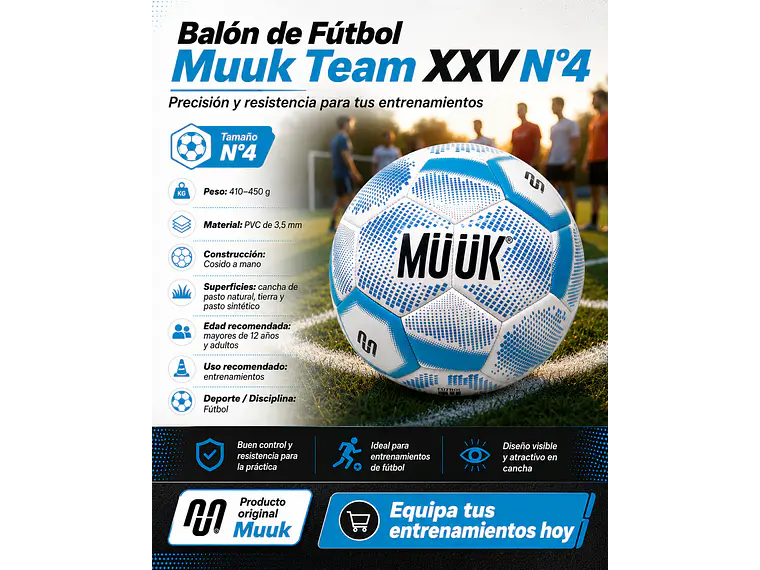 Balon de Futbol Muuk Team XXV N°4 8