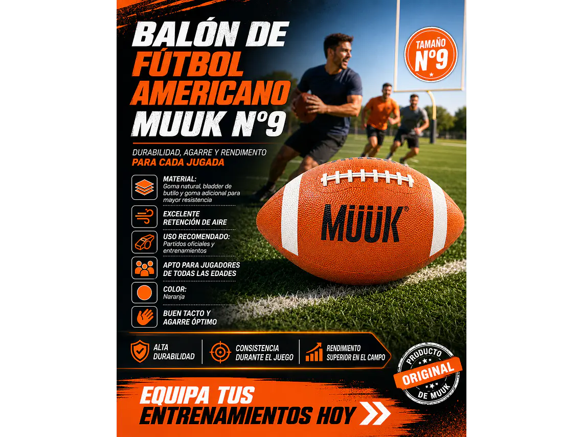 Balón de Fútbol Americano Muuk N°9 5