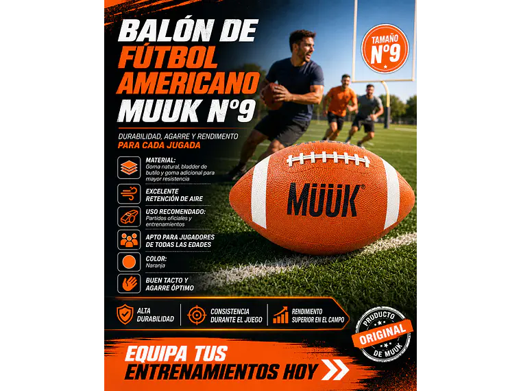Balón de Fútbol Americano Muuk N°9 5