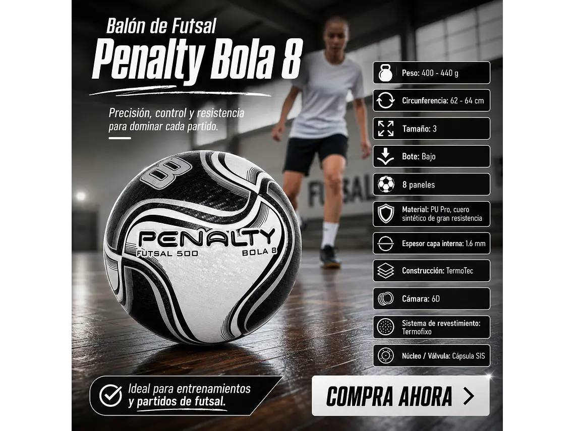 Balon de Futsal Penalty Bola 8 4