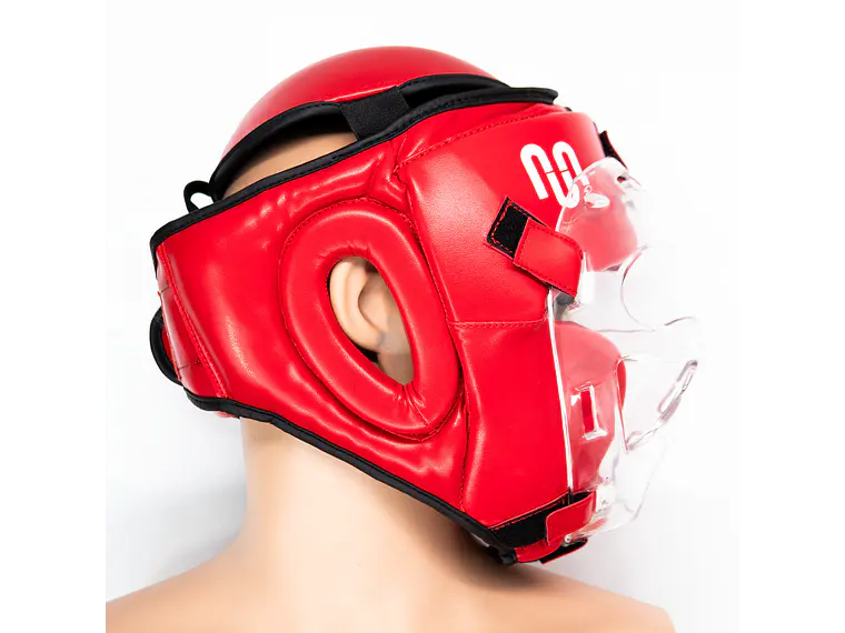 Cabezal De Artes Marciales Con Mica Muuk Rojo 6