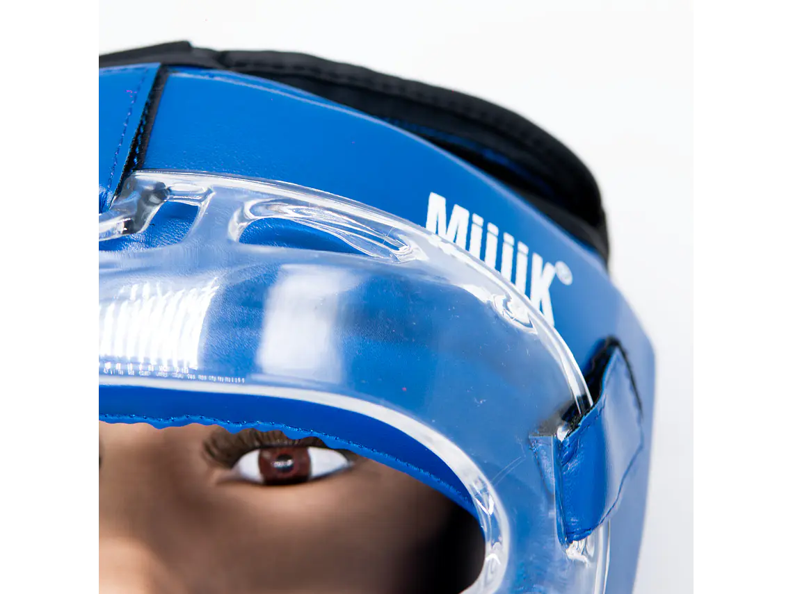 Cabezal De Artes Marciales Con Mica Muuk Azul 7