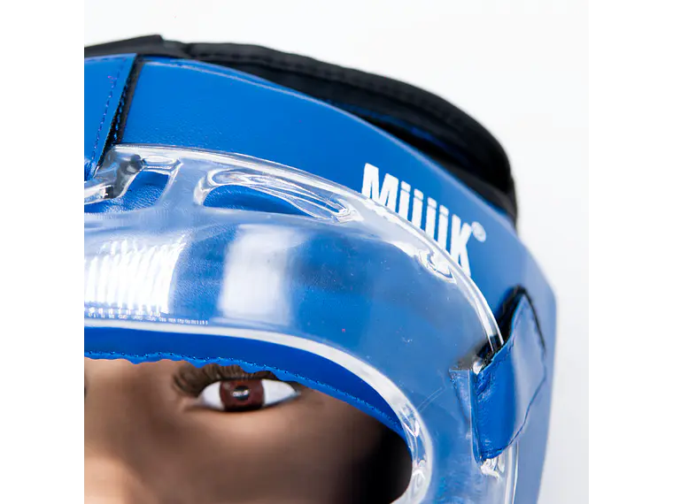Cabezal De Artes Marciales Con Mica Muuk Azul 7