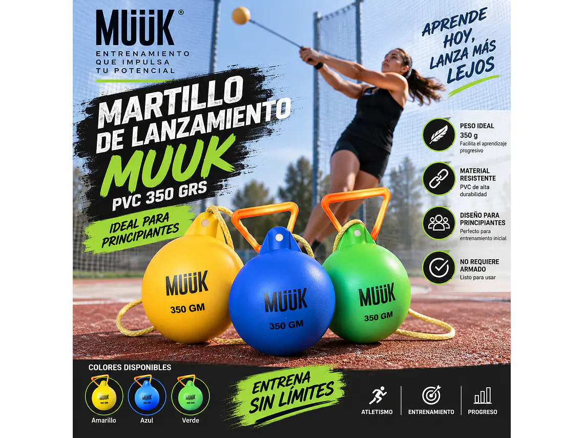 Martillo De Lanzamiento Muuk Pvc 350 Grs 8
