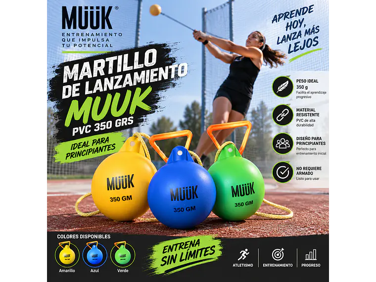 Martillo De Lanzamiento Muuk Pvc 350 Grs 8