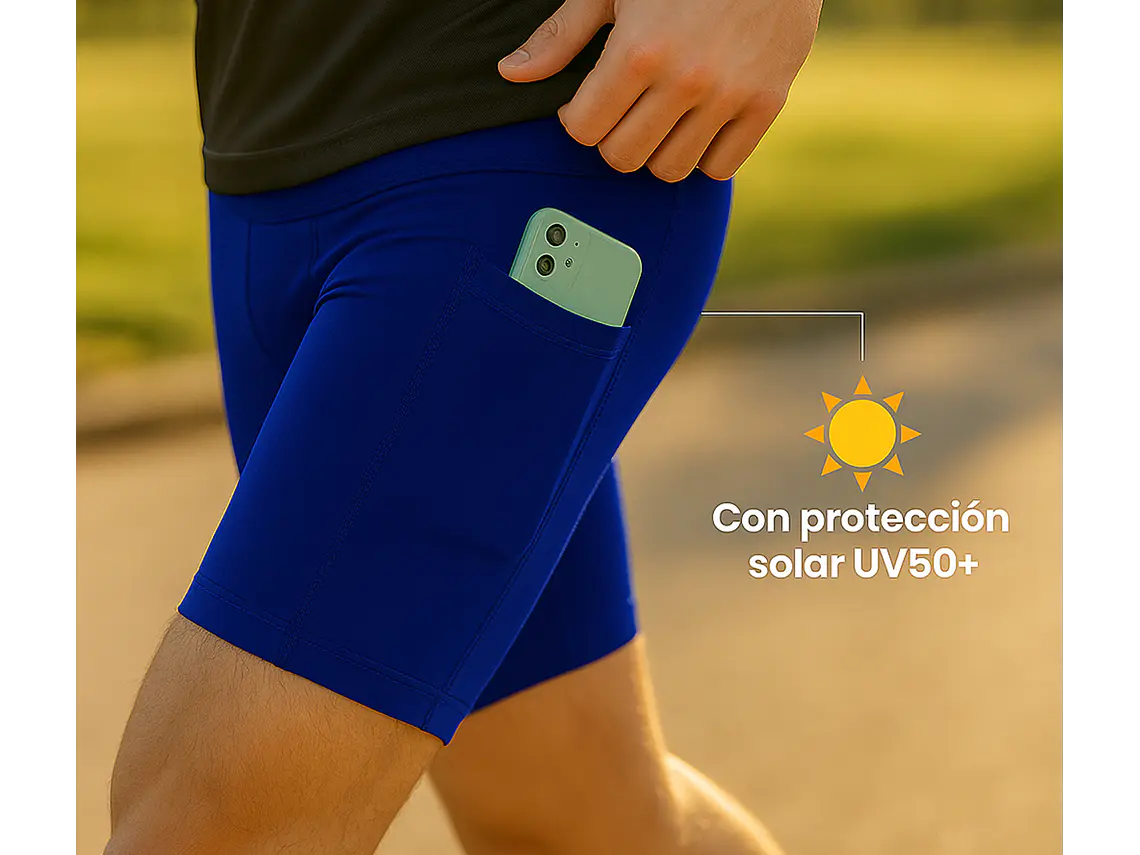 Calza Corta Penalty Skin 183 C/Bolsillo Azul Rey  4