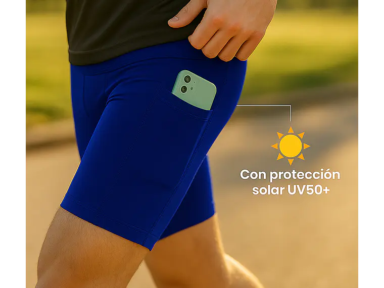 Calza Corta Penalty Skin 183 C/Bolsillo Azul Rey  4