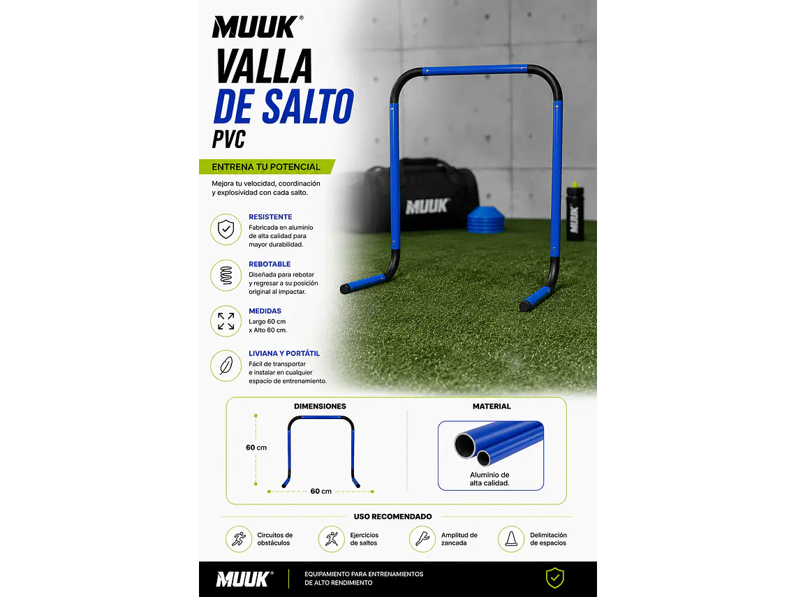 Valla De Salto Pvc Muuk Largo 60Cm X 60Cm Alto 4