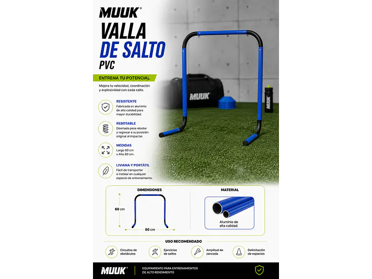Valla De Salto Pvc Muuk Largo 60Cm X 60Cm Alto 4