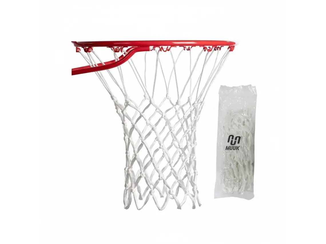 Red de Básquetbol de Entrenamiento 6mm Muuk Blanca Par 4